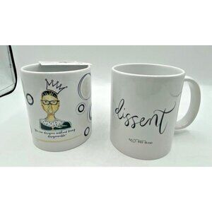 Ruth Bader Ginsburg Mug Lot 2 RBG Dissent Supreme Court Justice Drumm Coffee Cup
